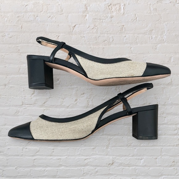 J. Crew Millie Slingback Heels in Italian Linen - Picture 4 of 7